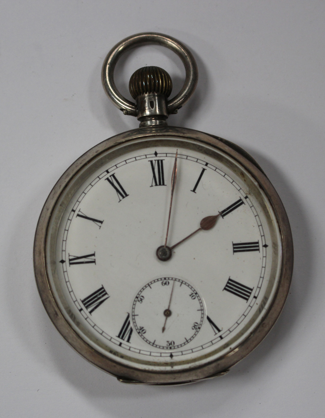 An Omega silver cased keyless wind open-faced gentleman's pocket watch, with a signed gilt
