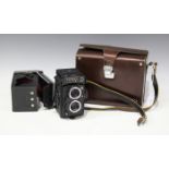 A Yashica Mat-124G twin lens reflex camera, NO. 172445, with 1:2.8 f=80mm and 1:3.5 f=80mm lenses,