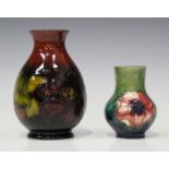 A Moorcroft pottery flambé vase, circa 1945-53, the baluster body decorated with Clematis design,