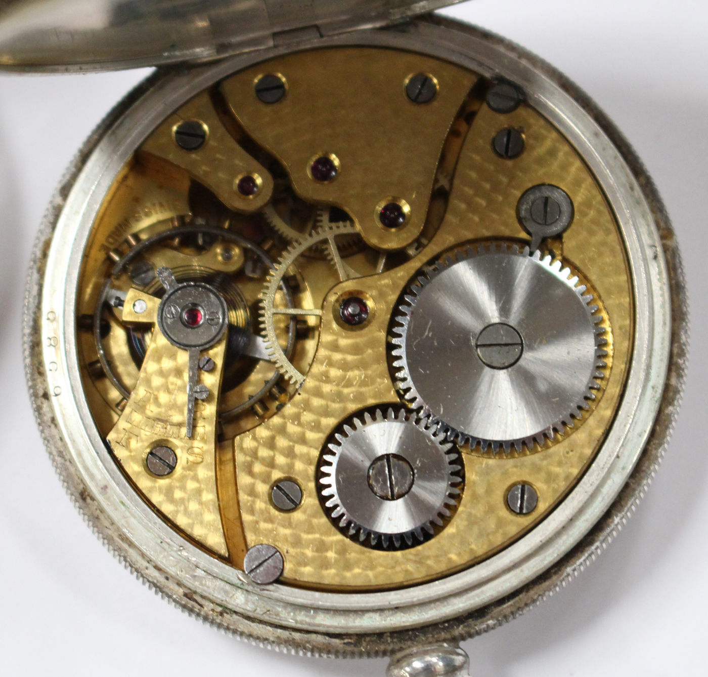 A J.W. Benson London silver cased keyless wind open-faced pocket watch, the signed enamelled dial - Image 3 of 4