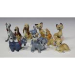 Ten Wade Disney 'Blow Up' models, circa 1961-65, comprising Tramp, Lady, Bambi, Scamp, Si, Am,