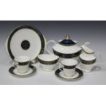 A Royal Doulton bone china 'Carlyle' pattern part service, comprising teapot and cover, milk jug,
