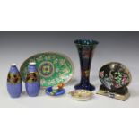 A collection of mostly Art Deco decorative ceramics, 20th century, including an S. Hancock & Sons