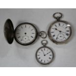 A silver keywind hunting cased pocket watch with a gilt fusee movement, London 1858, case diameter