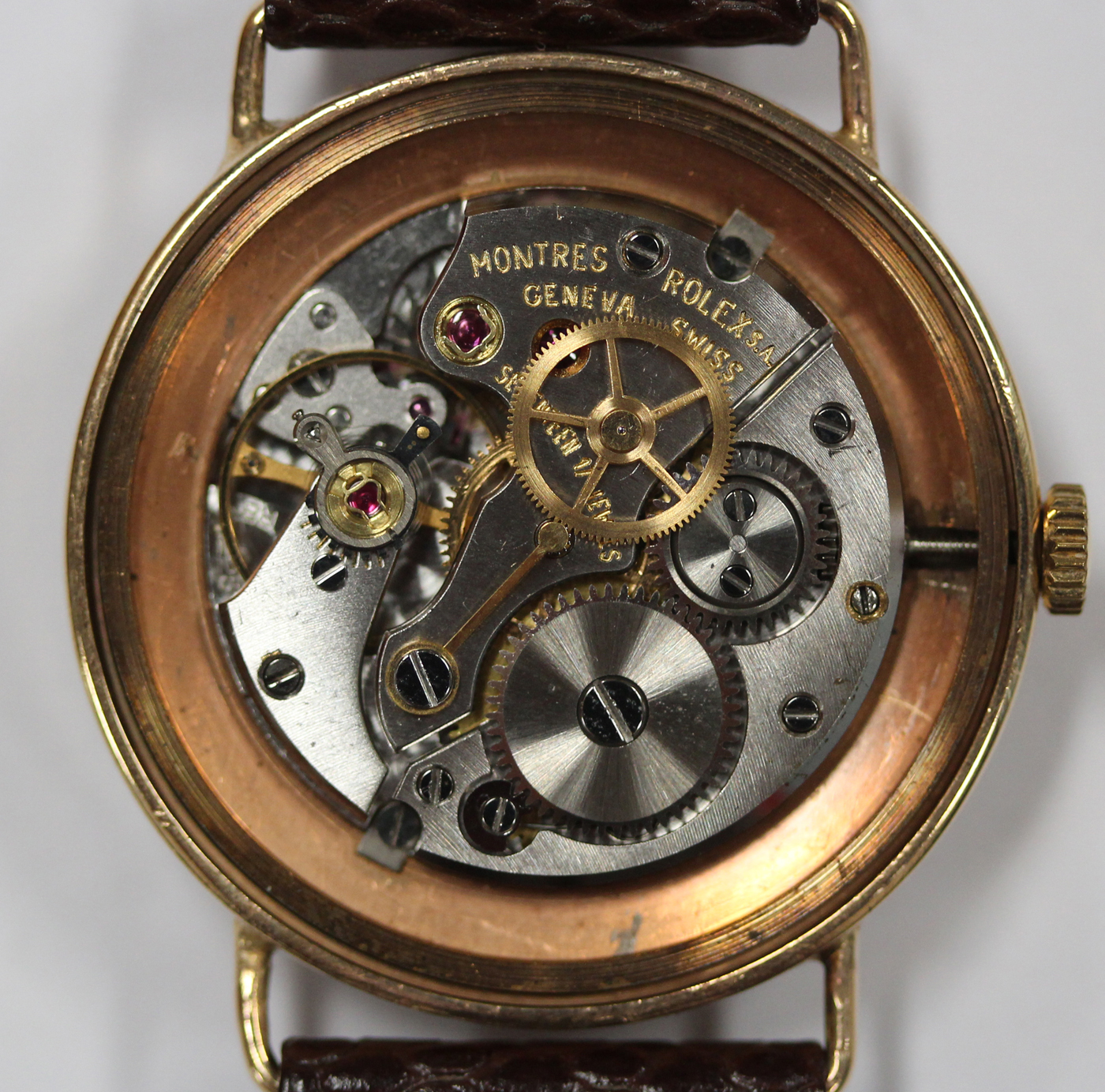 A Rolex Precision 9ct gold circular cased gentleman's wristwatch, with a signed jewelled movement, - Image 5 of 5