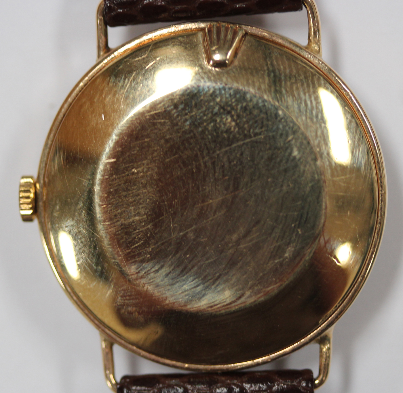 A Rolex Precision 9ct gold circular cased gentleman's wristwatch, with a signed jewelled movement, - Image 3 of 5