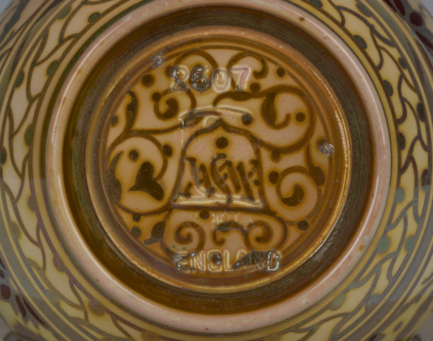 A Pilkington's Royal Lancastrian lustre vase, circa 1908, by William S. Mycock, monogrammed, the - Image 2 of 2