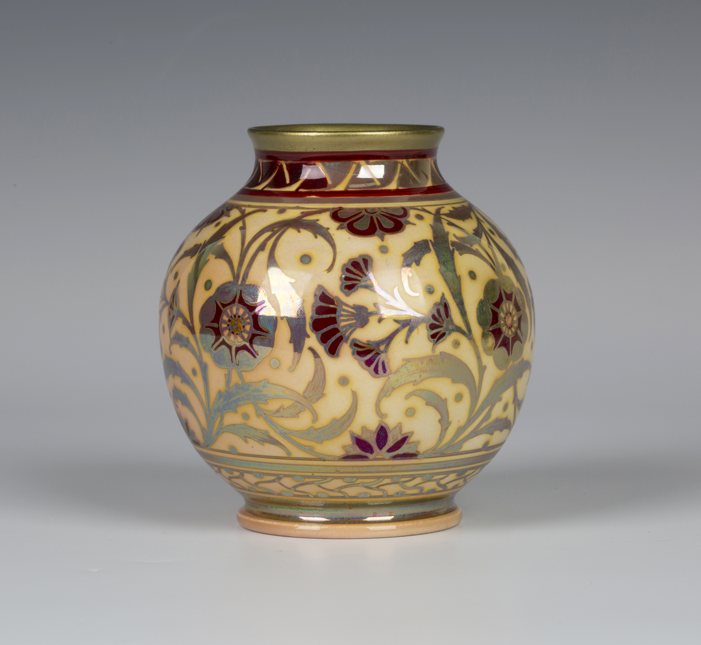 A Pilkington's Royal Lancastrian lustre vase, circa 1908, by William S. Mycock, monogrammed, the
