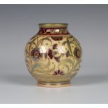 A Pilkington's Royal Lancastrian lustre vase, circa 1908, by William S. Mycock, monogrammed, the