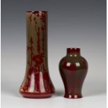 A Bernard Moore flambé glazed vase, circa 1918, probably by Evelyn Hope Beardmore, the low bellied