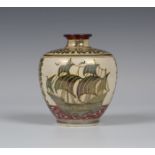 A Pilkington's Royal Lancastrian lustre vase, circa 1907, by Charles E. Cundall, monogrammed, the