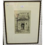 Sydney R. Jones - Façade of the Lloyd's Building, London, 20th century monochrome etching signed