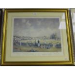 Jocelyn Galsworthy - 'St. Lawrence Ground, Canterbury', colour print, signed by the artist and