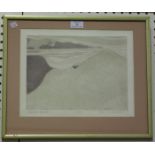 John Brunsden - 'Dorset Beach', 20th century etching with aquatint, signed, titled and editioned