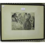 Warwick Reynolds - 'The Stranger', early 20th century etching, signed in pencil recto, titled verso,