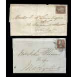 A collection of five stamp albums, containing Great Britain stamps from two 1840 1d black, used (