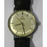 An Omega Seamaster Automatic steel cased gentleman's wristwatch, the signed silvered dial with baton