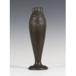 Hugo Elmquist - an early 20th century Italian brown patinated cast bronze twin handle vase of