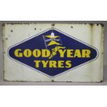 A 'Good Year Tyres' enamelled advertising sign, 61cm x 104cm.Buyer’s Premium 29.4% (including