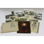 A group of motorcycle ephemera, including an 'Ascot Pullen' sales brochure, 'The Enfield Cycle Co,