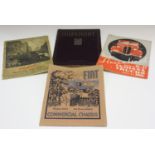 A collection of motoring ephemera relating to commercial vehicles, including various black and white