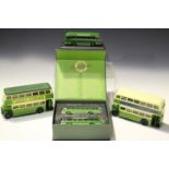 Twenty Corgi EFE, Oxford and Atlas die-cast buses, coaches and other vehicles, finished in Southdown