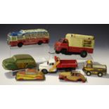 A collection of Dinky Toys and Supertoys vehicles, including a No. 905 Foden flat truck with chains,