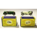 Four Matchbox Models of Yesteryear, comprising a No. 5 1929 Le Mans Bentley, a Y-6 Supercharged