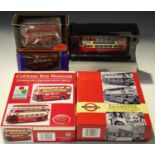 A collection of Corgi, EFE Atlas buses, coaches and trans, finished in London Transport livery,