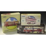 A collection of Corgi Classics The Brewery Collection vehicles, buses and an American fire engine,