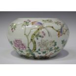 A Chinese famille rose porcelain circular bowl, mark of Qianlong to base but probably Republic