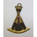 A collection of Masonic regalia, mainly London, including aprons, collars and a gilt metal and