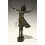 Nathan David - 'Fonteyn', a bronzed cast resin figure of Margot Fonteyn, the base inscribed '