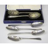 A George III silver Hanoverian shell back table spoon, London 1772 by Hester Bateman, length 20.7cm,