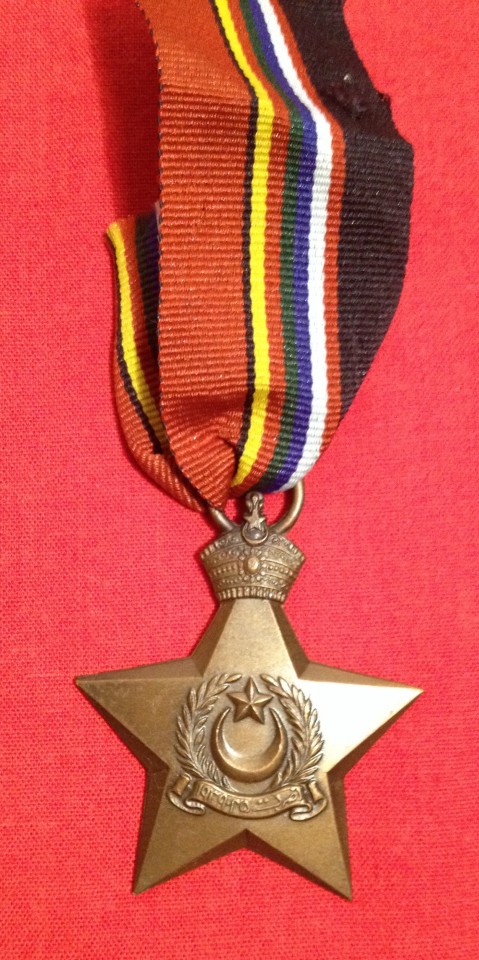 India WW2 Star Medal