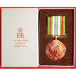 Cased QEII The Ebola Medal for Service in West Africa.