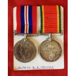 WW2 Pair - Africa Service Medal & 1939-45 War Medal.