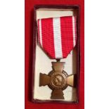 French Military Cross for Valour - boxed
