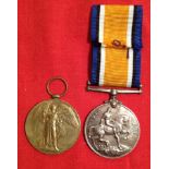 WW1 Pair - Victory Medal & 1914-18 War Medal.