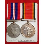 WW2 Pair - Africa Service Medal & 1939-45 War Medal.