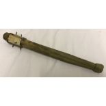 WWI British trench club with light wood handle dated 1918.