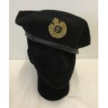 Royal Engineers black beret with King's Crown cap badge.