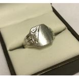 Hallmarked silver signet ring.