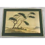 20th Century framed print on board "The Pines on the Dunes".