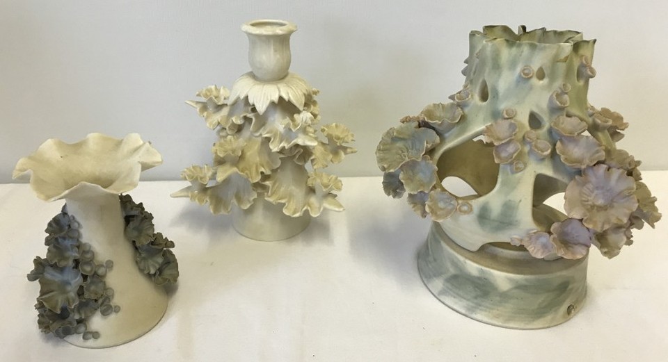 3 items of Chessell Pottery (Isle of Wight).