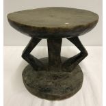 An African/Tribal art wooden stand possibly a headrest.