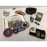 A collection of Boy Scout and Boys Brigade items.