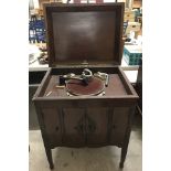 Dulcetto dark wood gramophone cabinet.