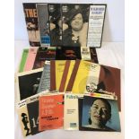 6 jazz 7inch vinyl Records and 14 jazz vinyl LP's.