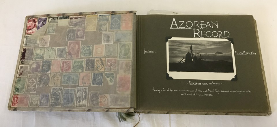 An album with a Photograph record of Naval Party 912 stationed on the Island Fayal in The Azores